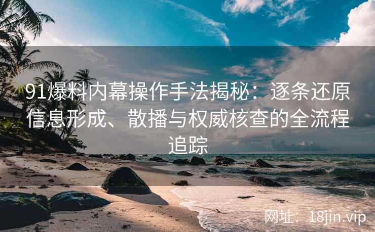 91爆料内幕操作手法揭秘：逐条还原信息形成、散播与权威核查的全流程追踪